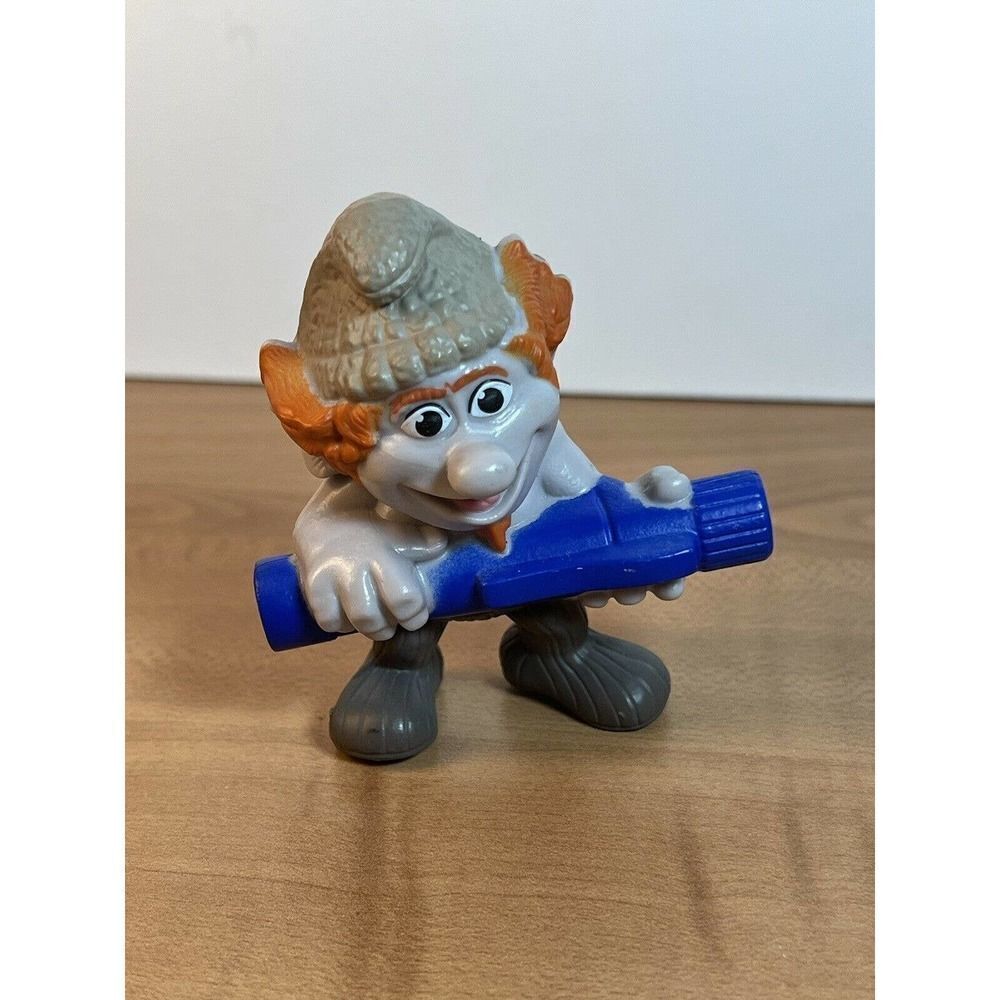 McDonald's Happy Meal Smurf 2013 Hackus by Peyo Orange Hair Blue Grenade Launche
